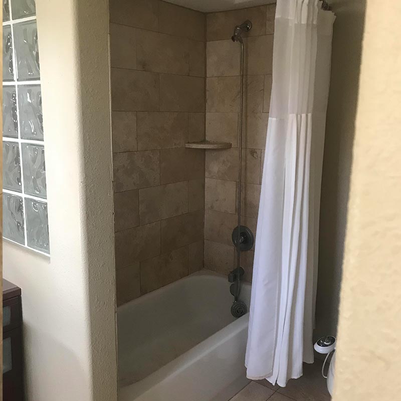 Photo of tub before walk-in conversion remodel